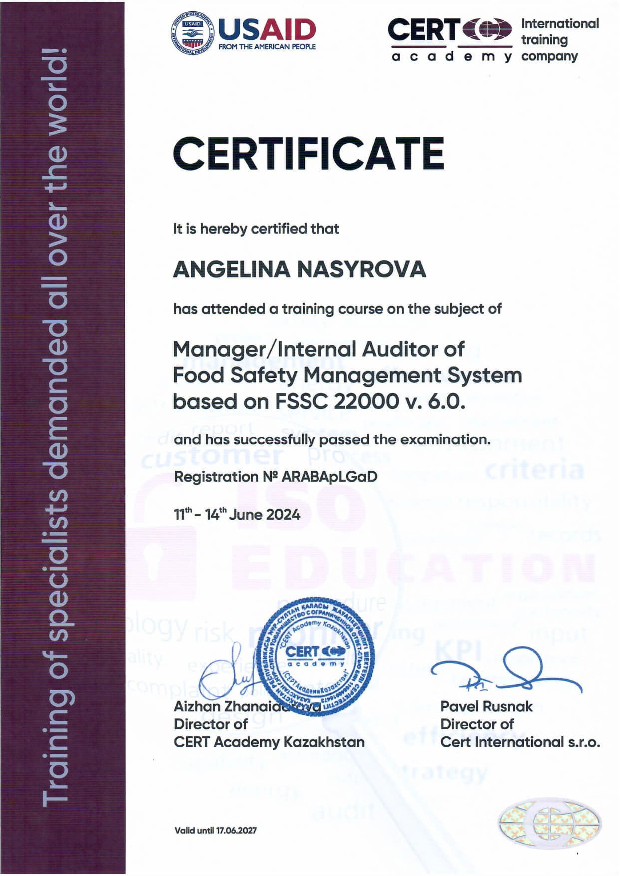 FSSC 22000 v. 6. 0. – Насырова Ангелина-CERT_1